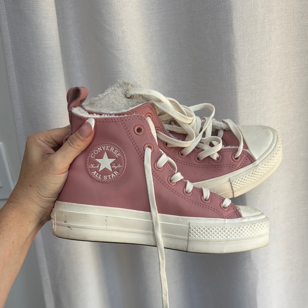 Converse All Star Pink Sherpa High-Tops